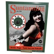 Bettie Page Mini Desk Clock